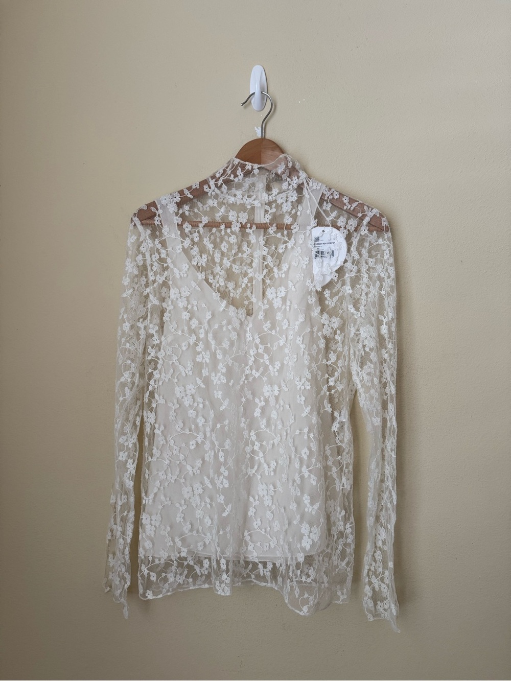 Chloe New Floral Lace Top Silk Iconic Milk Size 34